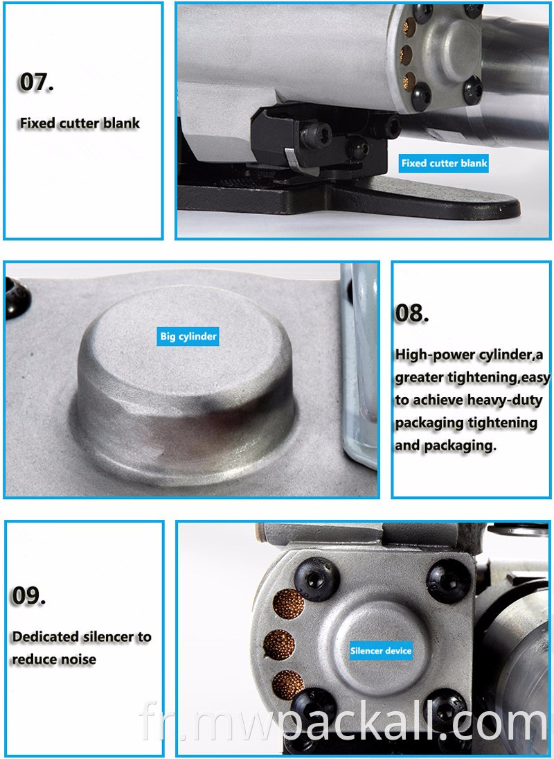 Outils de cerclage pneumatique de la machine à animaux de compagnie de haute qualité